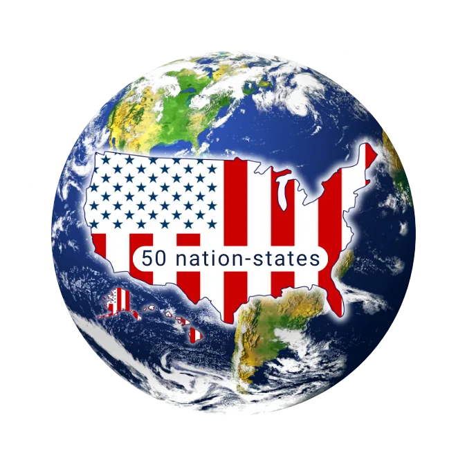 50 nation-states Gateway-map globe-bl .2-wh bkgd